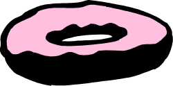 Pink Lips Clipart on Black Background - Vivid and Stylish Design