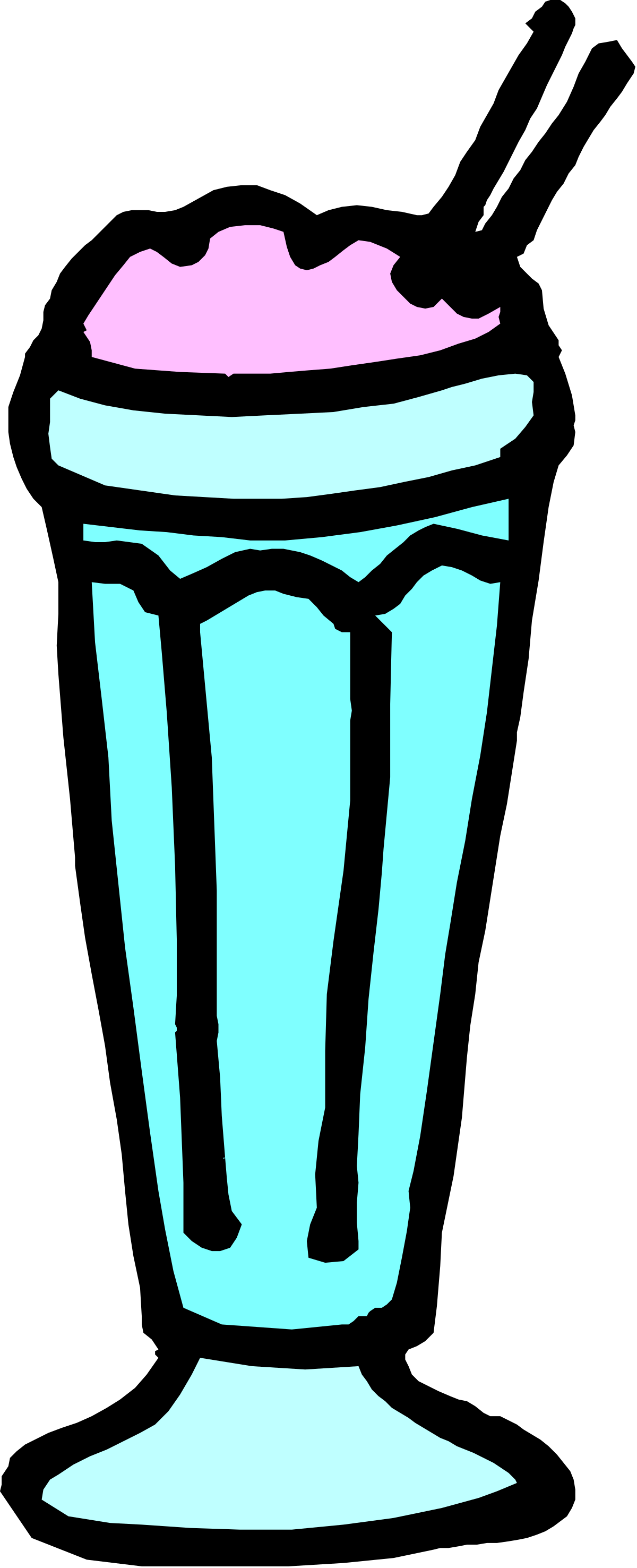 Cup with Pink Frosting Clipart: Delicious Dessert Delight