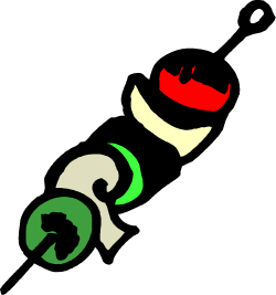 Colored Shapes on Black Background - Vibrant Clipart Collection