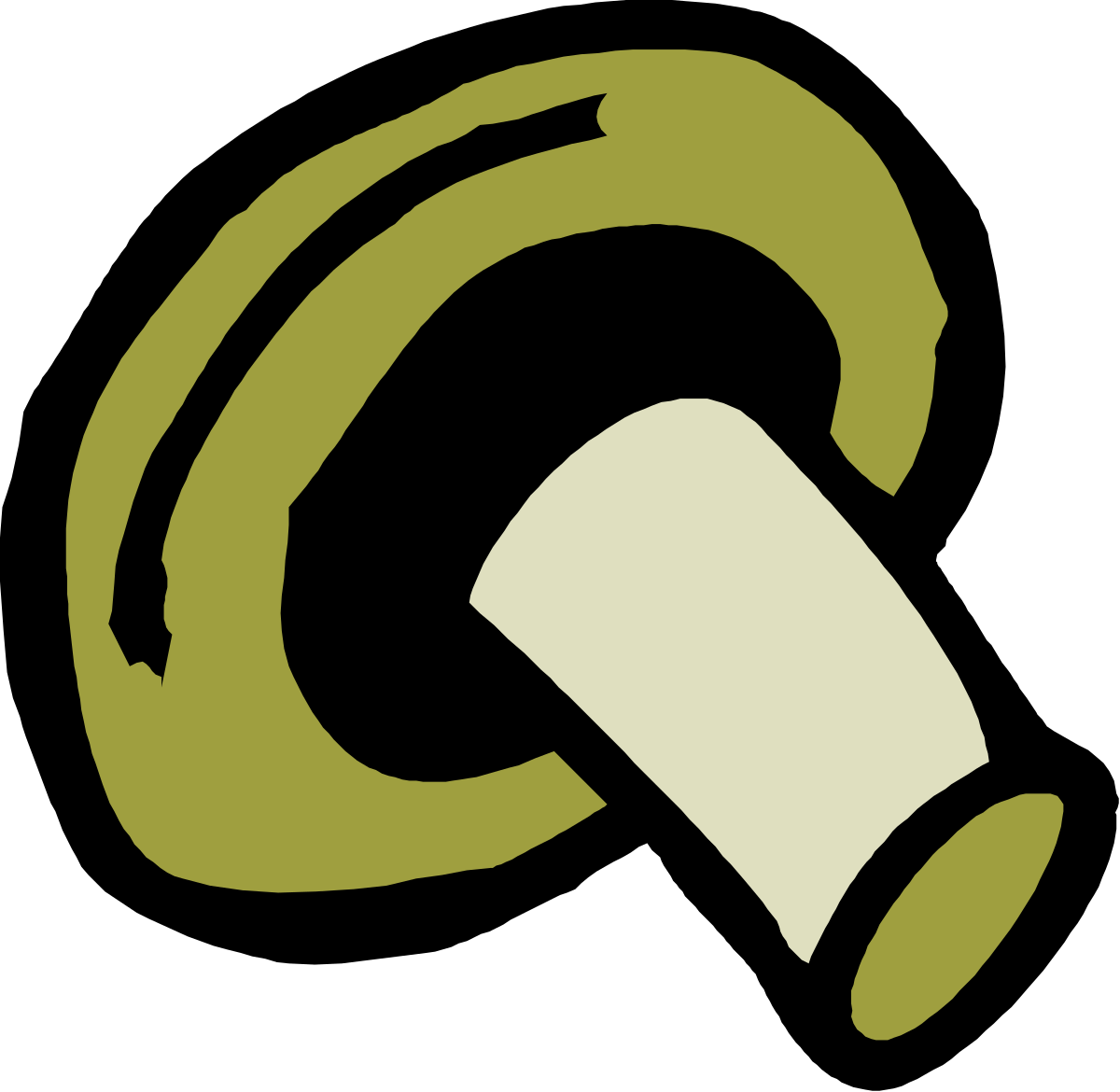 Green and White Circular Icon - Vibrant Clipart Design