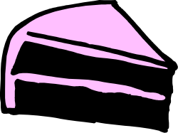 Delicious Cake Slice with Pink Frosting Clipart for Fun Projects