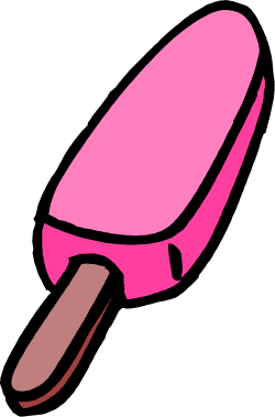 Pink Ice Cream on Black Background Clipart