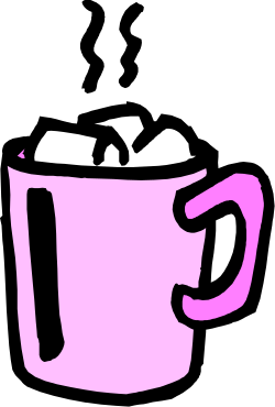 Pink Mug with White Handle Clipart - Perfect for Kitchen Decor