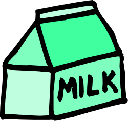 Green Milk Carton Clipart - Fresh Dairy Illustration