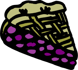 Delicious Cake with Colorful Purple and Green Dots Clipart