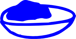 Blue Bowl with White Bowl on Top - Elegant Clipart Design