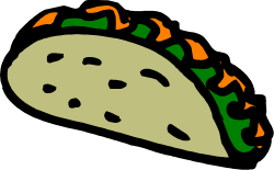 Tacoa with Green and Orange Flame Clipart