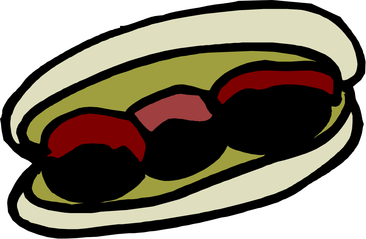 Food Clipart on Black Background - Delicious Edibles