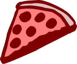 Pizza Slice Clipart with Black Spots - Deliciously Unique Design