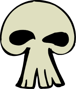 Skull Clipart with Long Nose - Unique and Striking Design