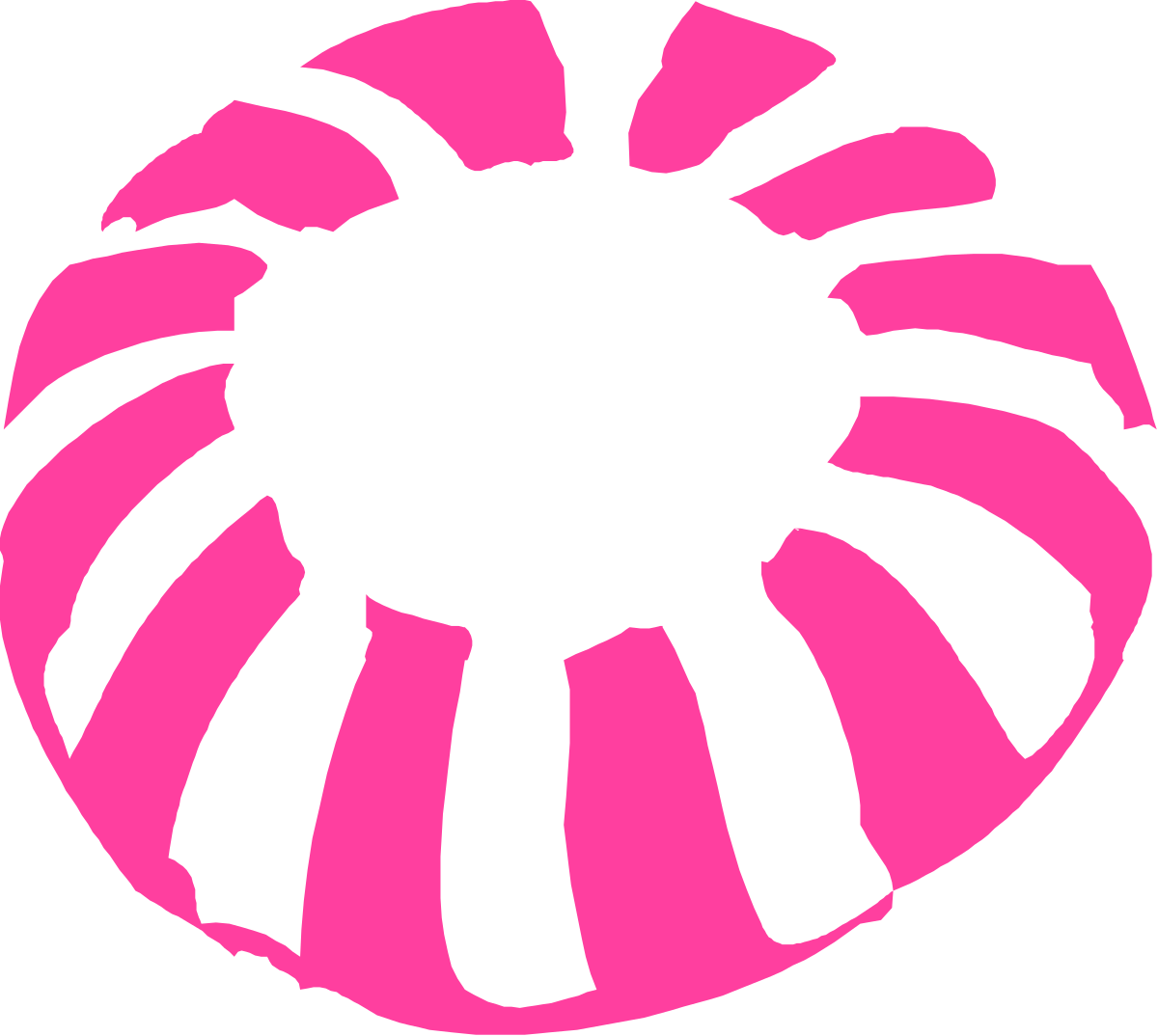 Pink Spiral Shaped Object Clipart for Creative Projects
