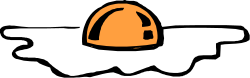Black and Orange Backpack Clipart with White Outline
