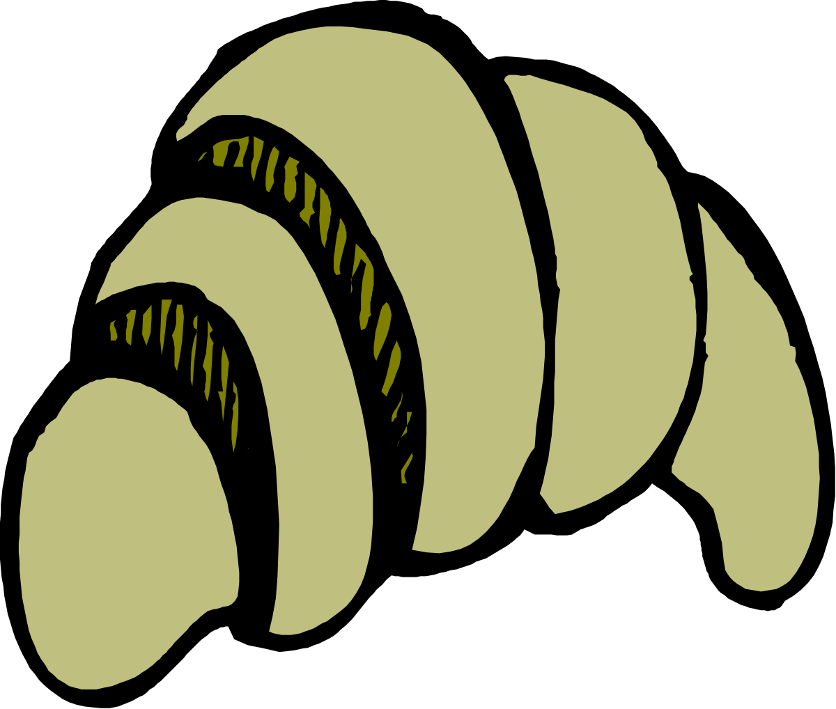 Cater Clipart: Stylish Black and White Drawing of a Caterpillar