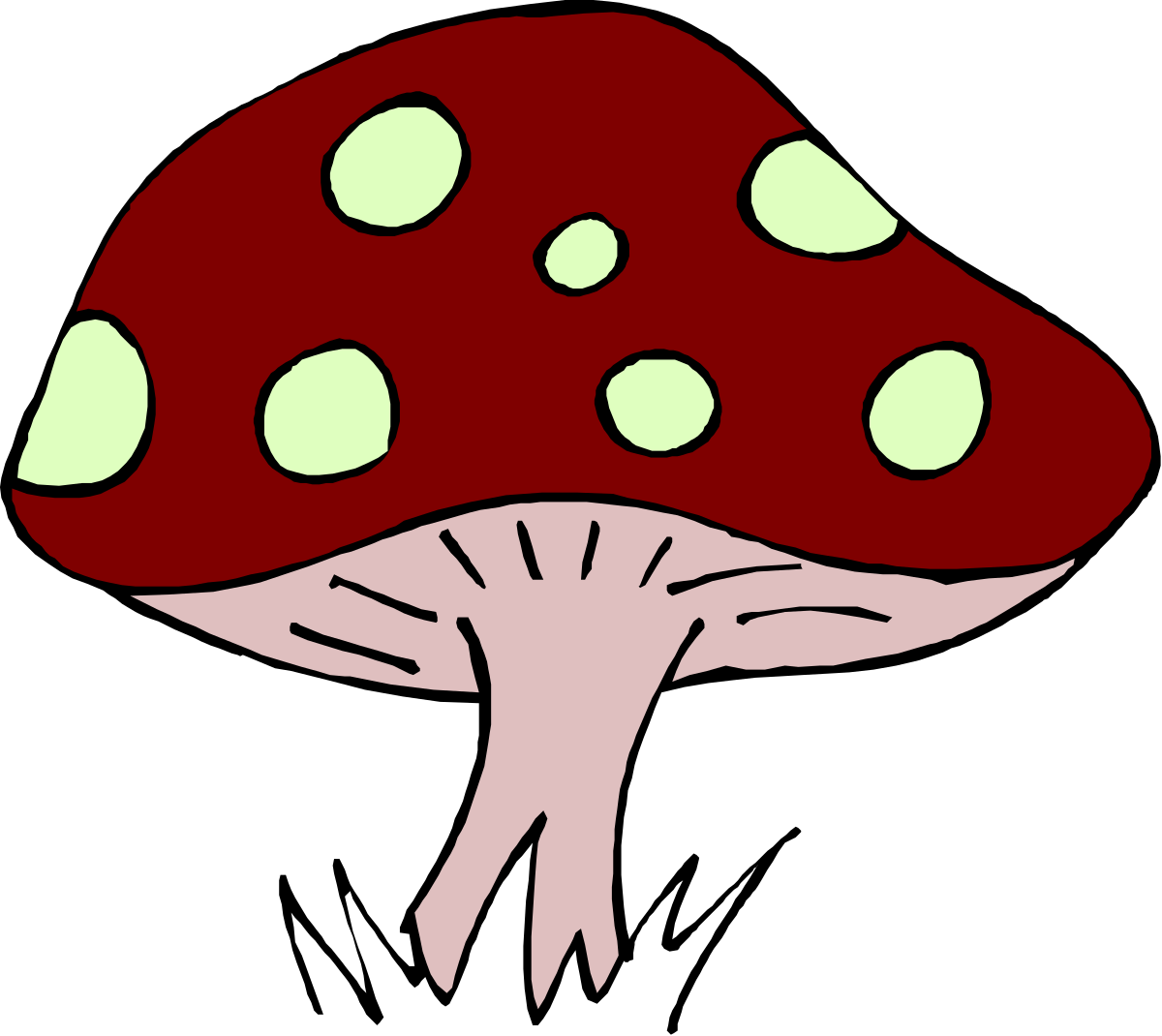 a mushroom with green dots on it clip art png transparent Mushroom Clipart with Vibrant Green Dots for Creative Projects