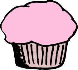 Cupcake Clipart with Pink Frosting - Delicious Dessert Illustration