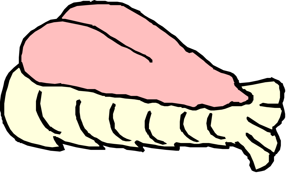 Pink Meat on Black Background - Eye-Catching Clipart