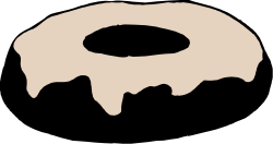 Silhouette of a Donut - Black and White Clipart for Creative Use