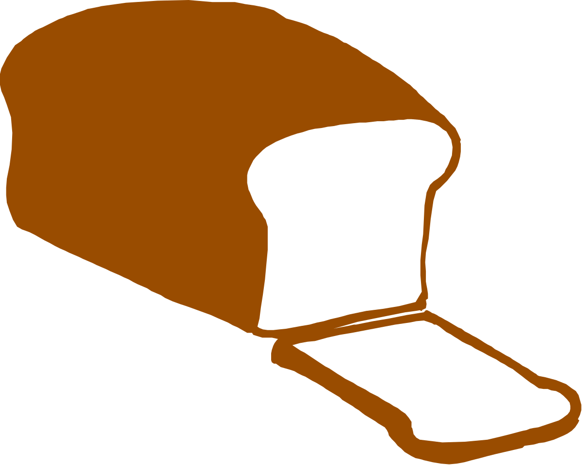 Brown and White Bread Slice Clipart - Delicious Bakery Illustrations