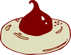Red and White Stack of Pancakes with Syrup - Delicious Clipart