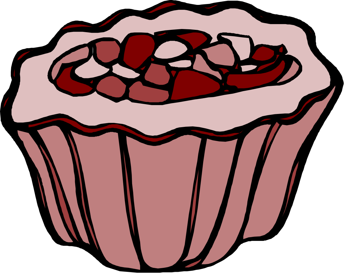 a cupcake with a red topping on top clip art png transparent Cupcake Clipart with Red Topping - Deliciously Sweet Treat