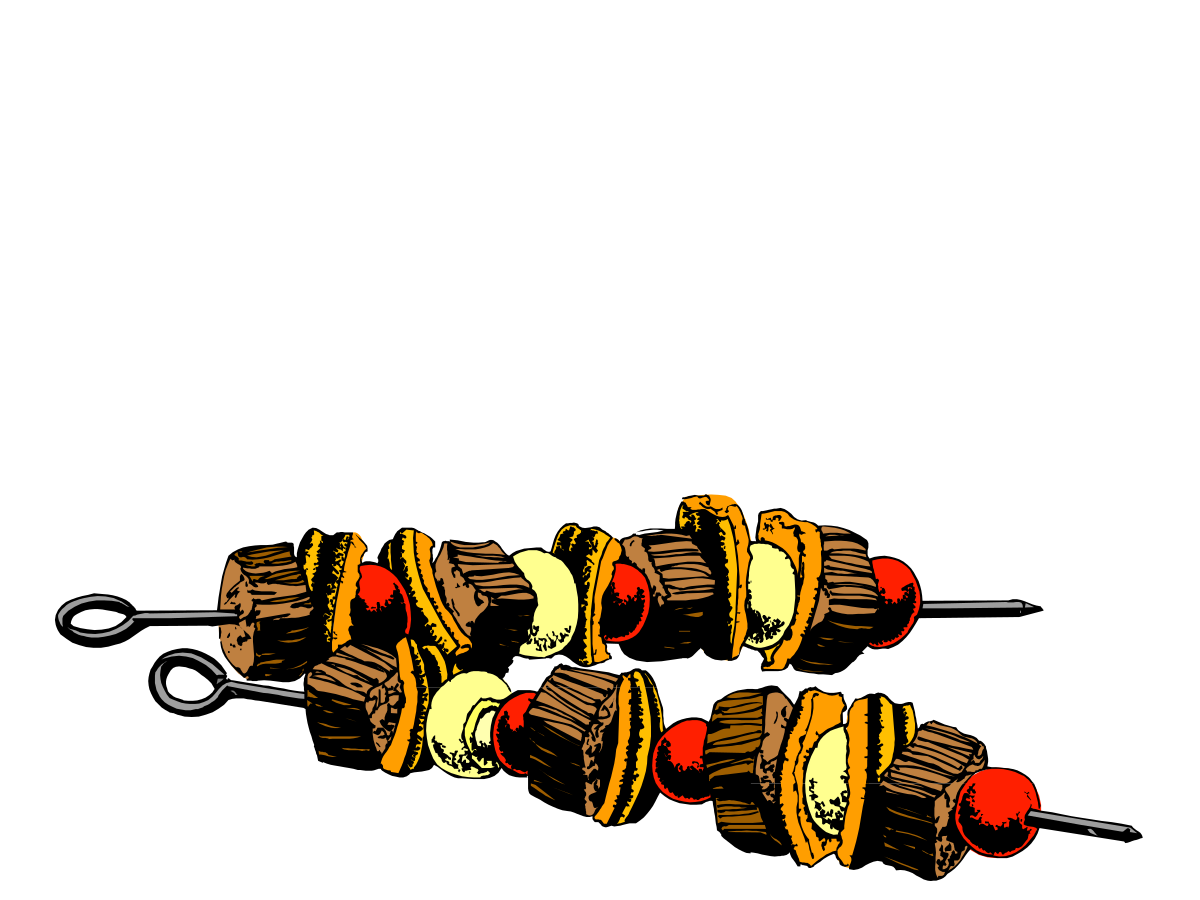 Hot Dogs on a Skewered Stick Clipart - Perfect for Food Themes