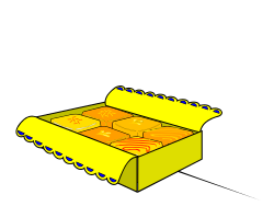 Bright Orange and Yellow Items Box Clipart Collection