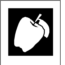 Black and White Silhouette of a Pepper Clipart