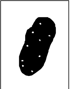 Rock Silhouette Clipart - Black and White Design for Versatile Use