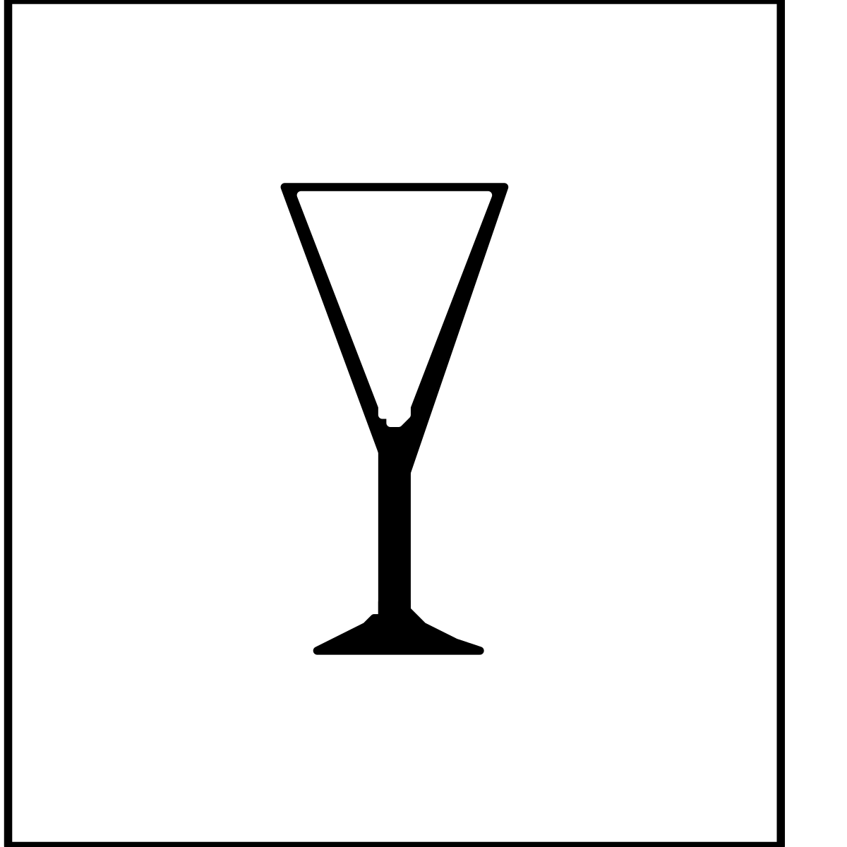 a black and white image of a martini glass clip art png transparent Martini Glass Clipart - Elegant Black and White Illustration