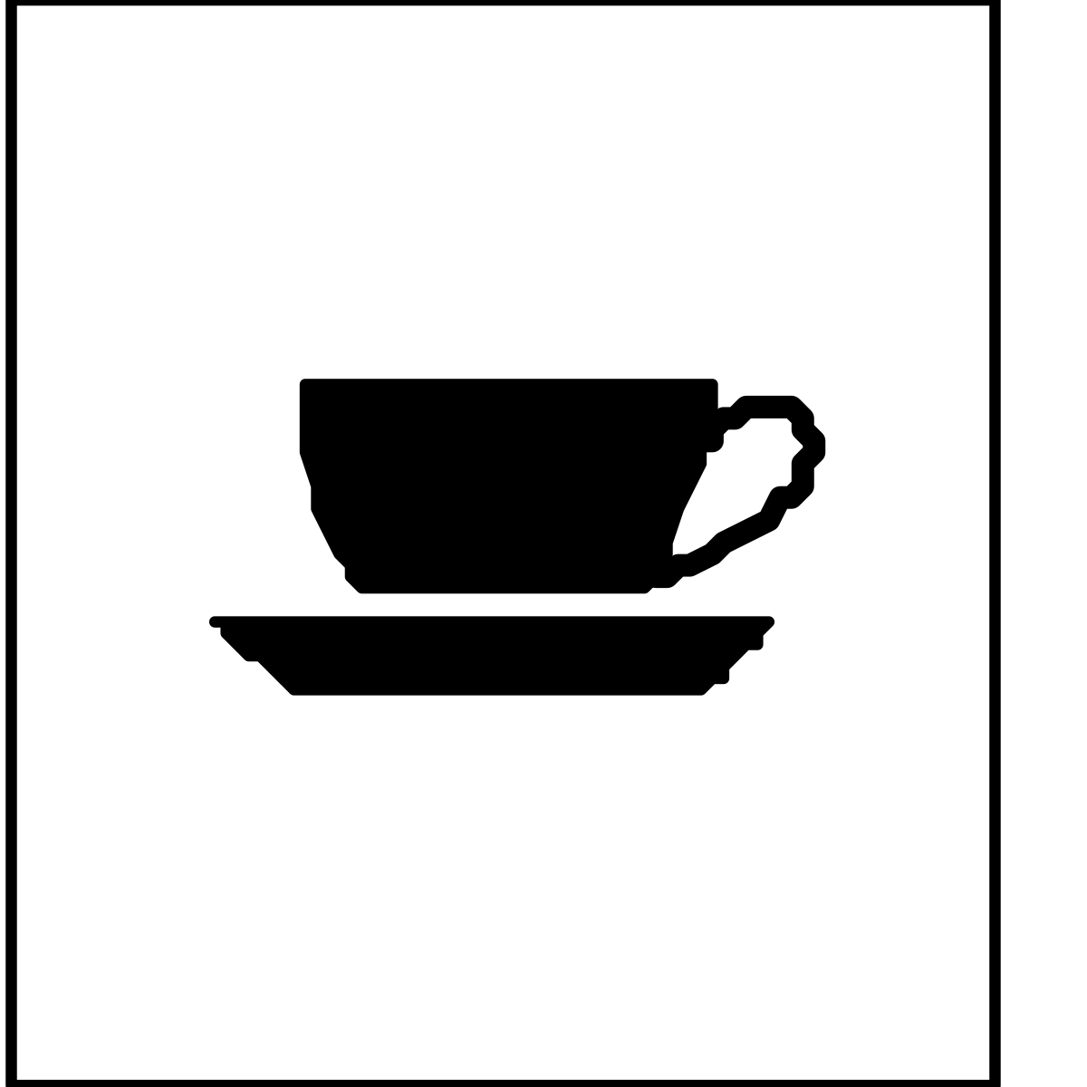 Cup and Saucer Icon Clipart - Elegant Design for Every Occasion
