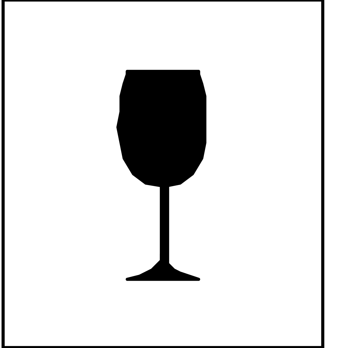 Wine Glass Icon Clipart: Elegant Design for Celebrations