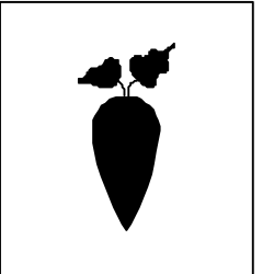 Carrot Clipart Black and White Image - Versatile and Stylish