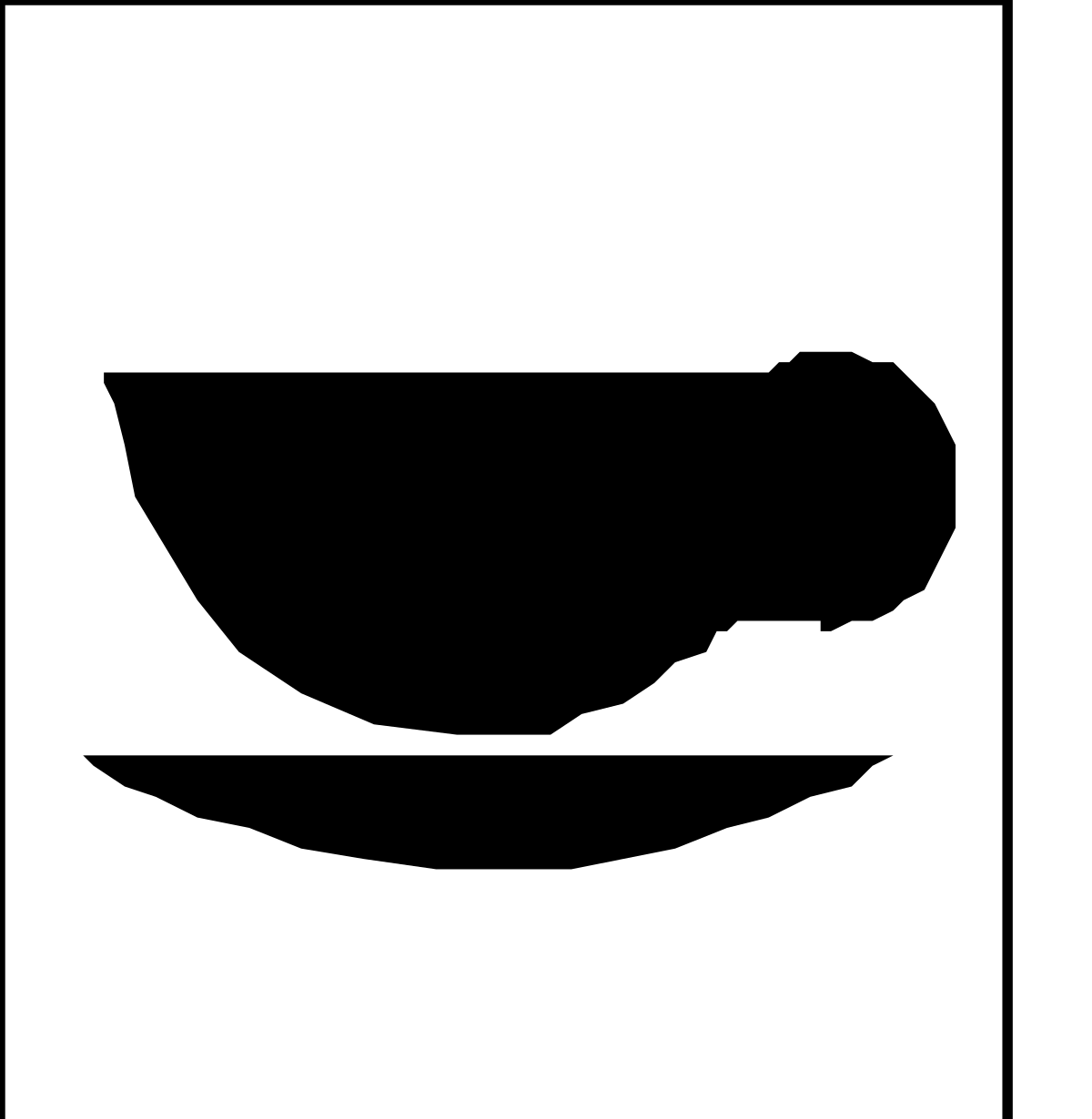 a black and white silhouette of a bowl clip art png transparent Silhouette Bowl Clipart - Elegant Black and White Design