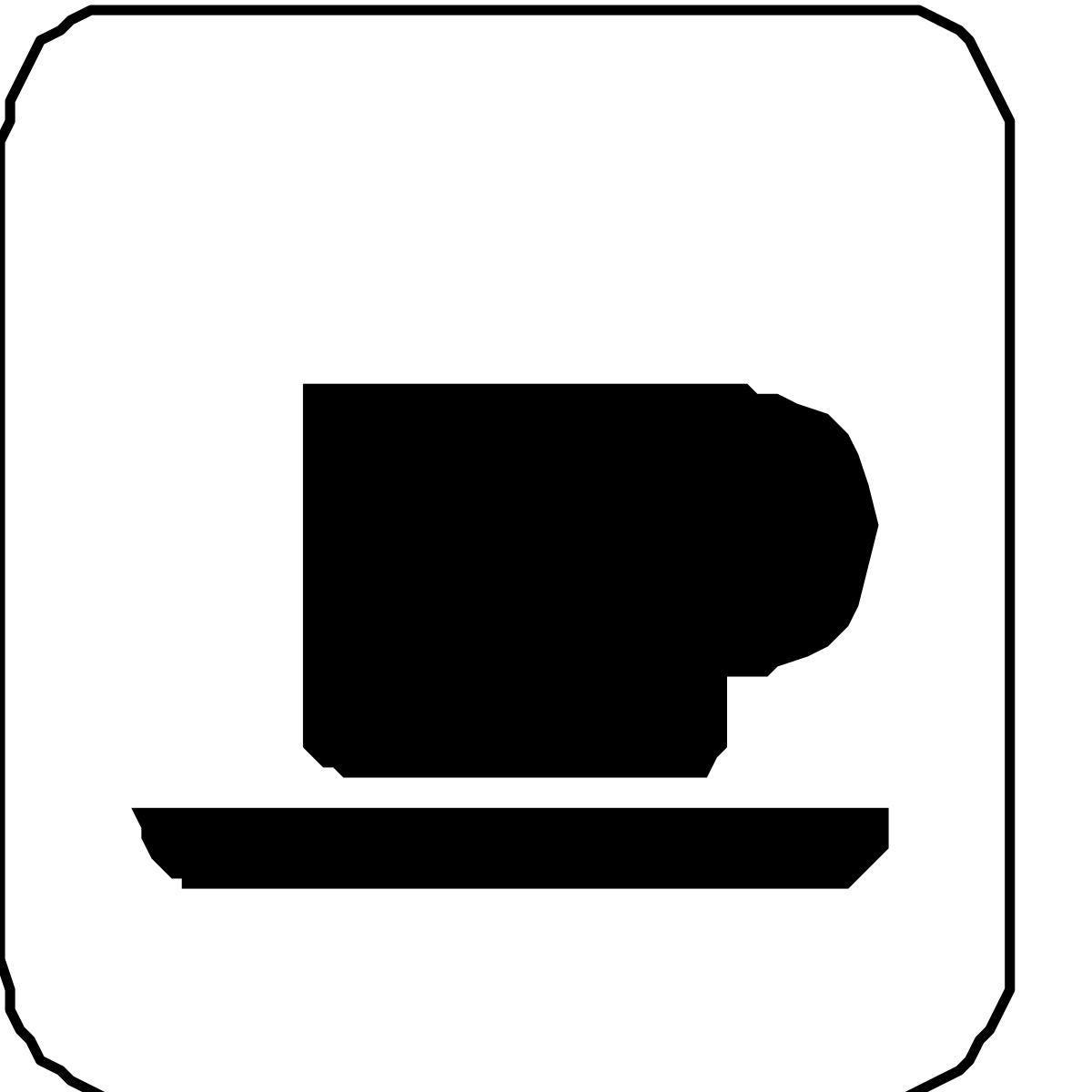 a white square icon with a black outline clip art png transparent White Square Icon with Black Outline - Versatile Clipart for Any Project