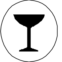 Margarita Glass Silhouette Clipart - Elegant White Design