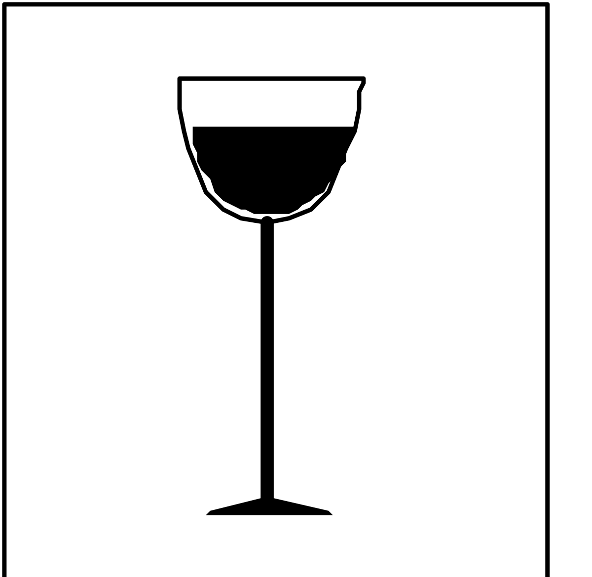 a black and white silhouette of a wine glass clip art png transparent Wine Glass Silhouette Clipart - Elegant Black and White Design