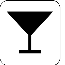 Martini Icon - Elegant Black and White Clipart for Versatile Use