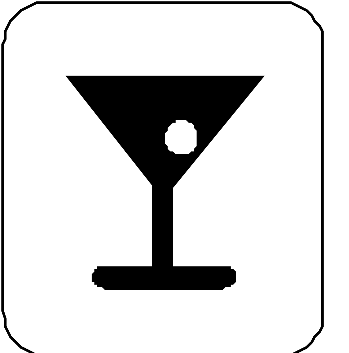 a white icon of a martini clip art png transparent Martini Icon: Elegant White Clipart for Your Designs
