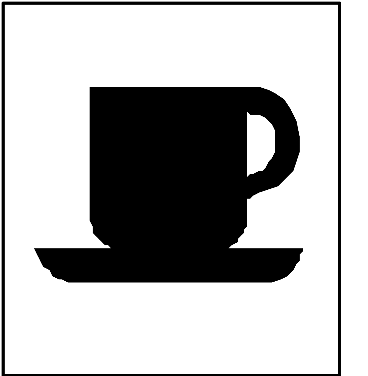 Cup and Saucer Icon Clipart: Elegant Silhouette Design for All Your Needs