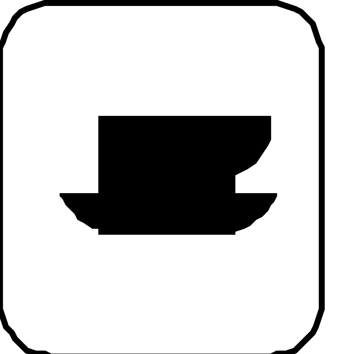 White Square Icon with Black Arrow - Clear Navigation Clipart