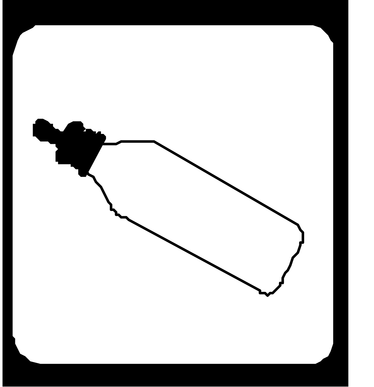 Black and White Bottle Clipart - Elegant Monochrome Design