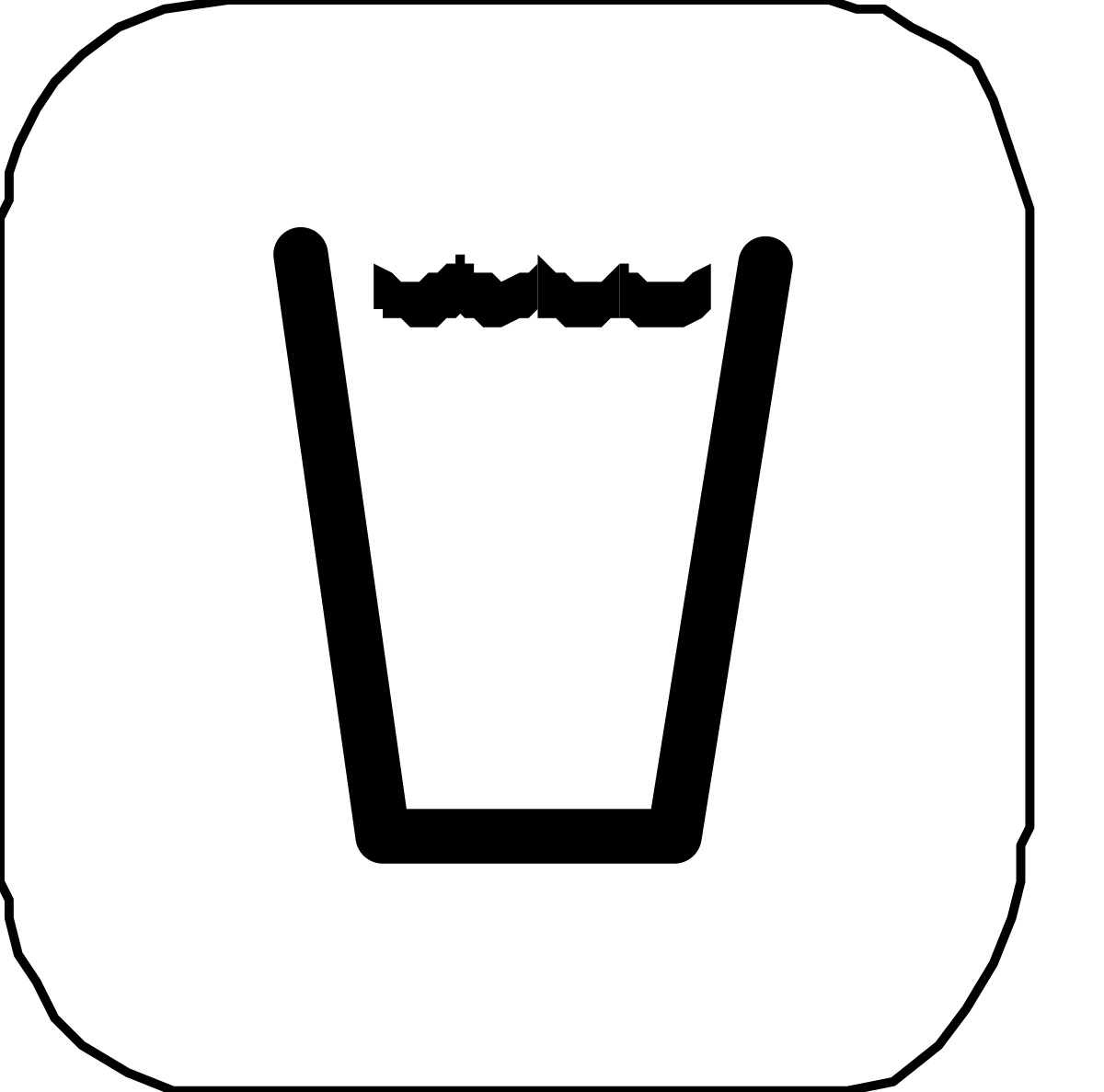 a black and white icon of a trash can clip art png transparent Black and White Trash Can Icon - Versatile Clipart for Creative Projects