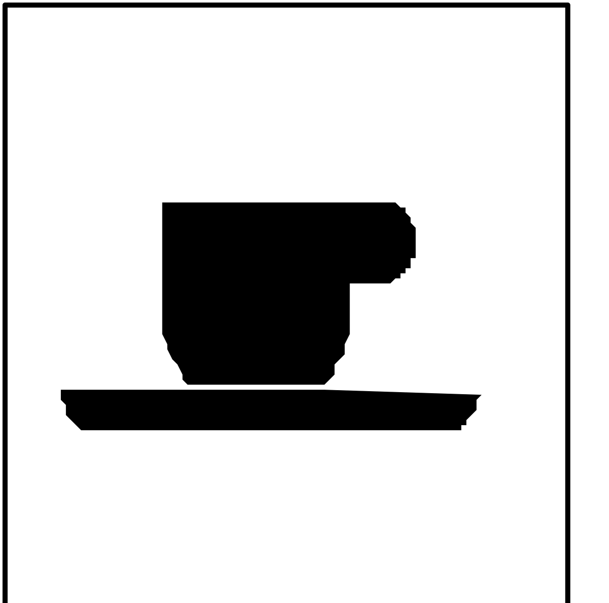 Tea Cup Silhouette Clipart - Versatile Camera Icon Visuals