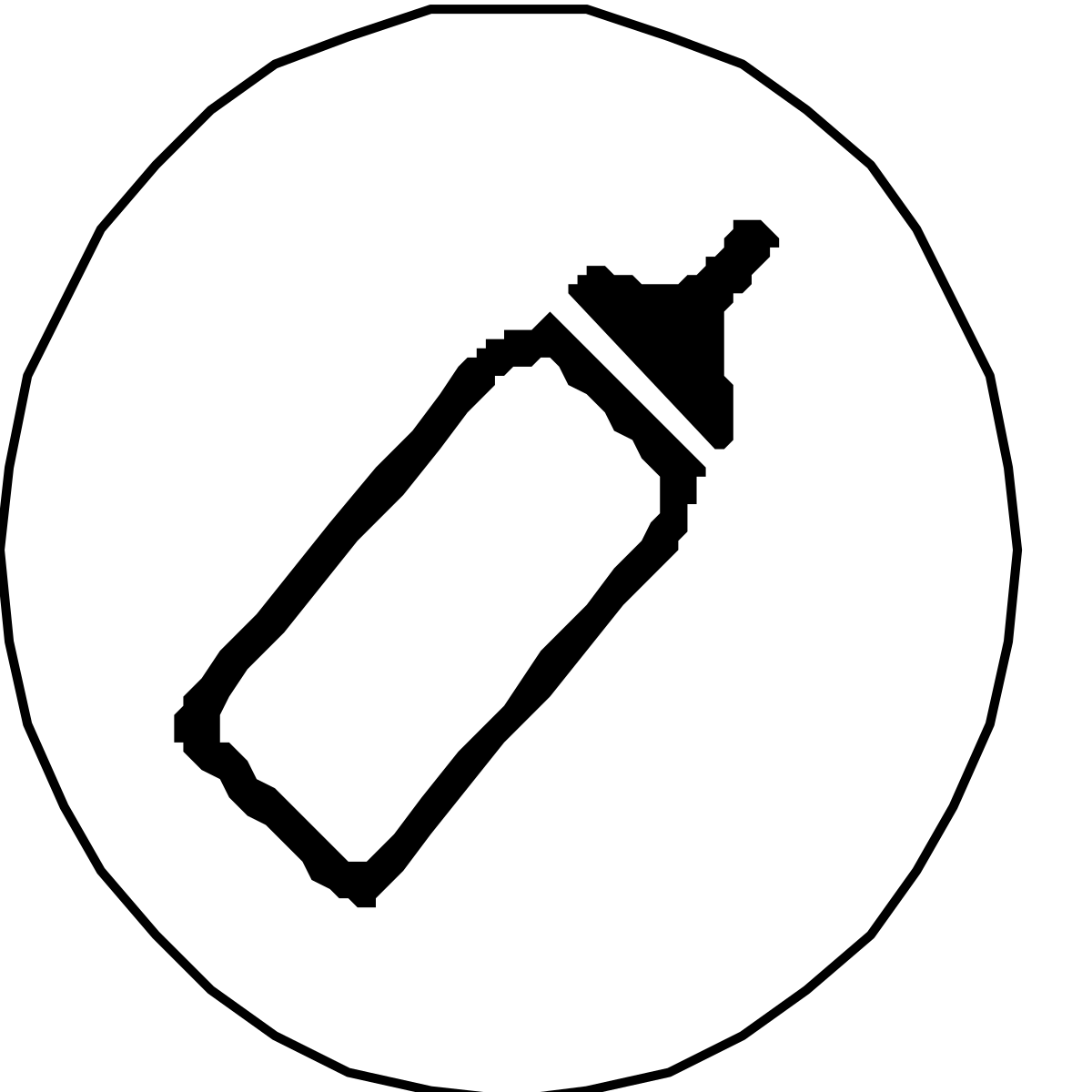 Black and White Silhouette of a Bottle - Versatile Clipart for Creative Projects