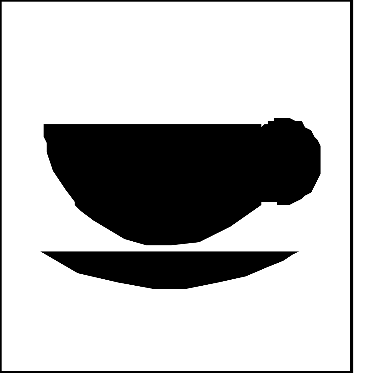 Black and White Bowl Logo Clipart for Creative Projects