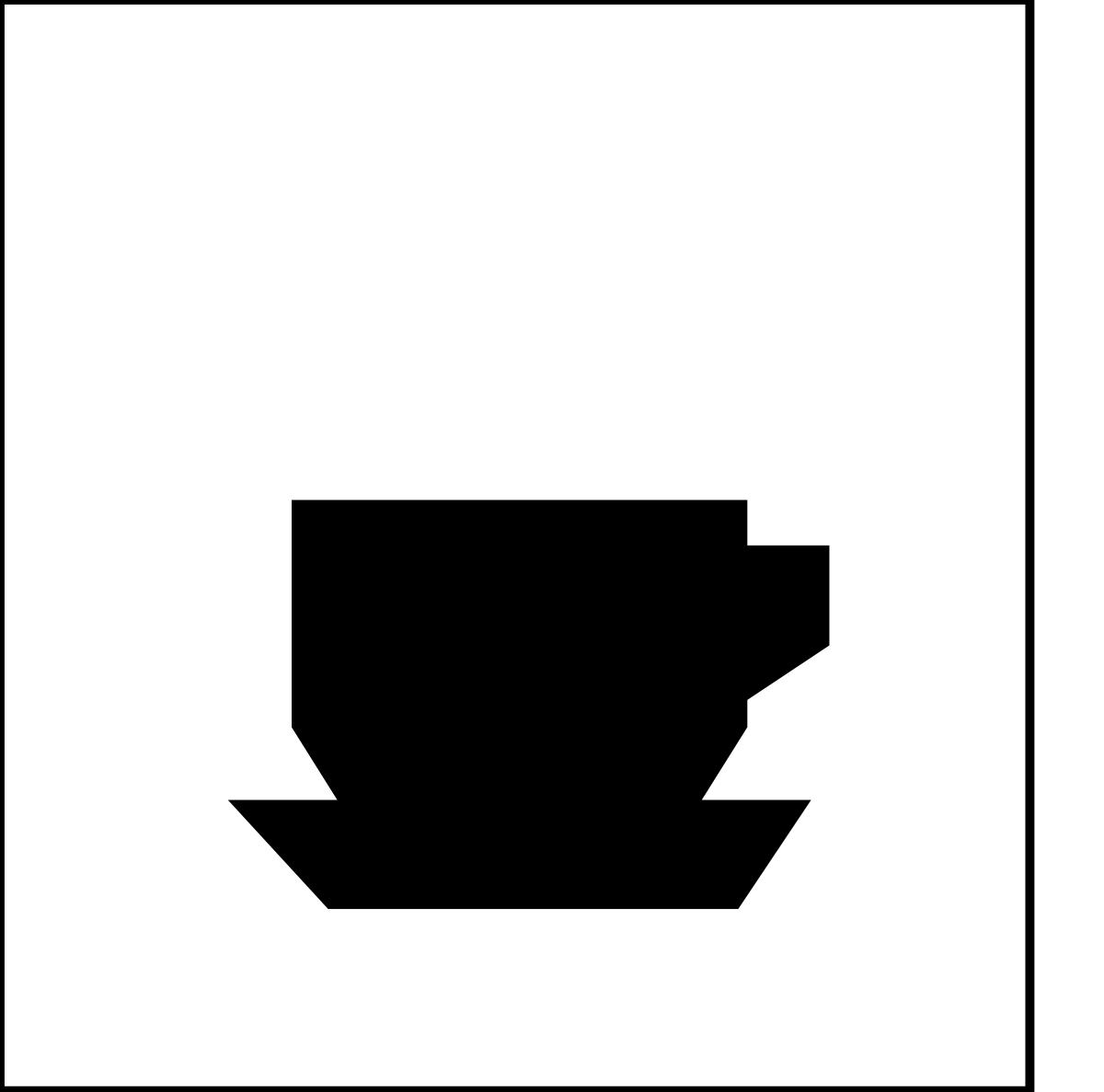 Black Arrow on White Square Clipart for Clear Navigation