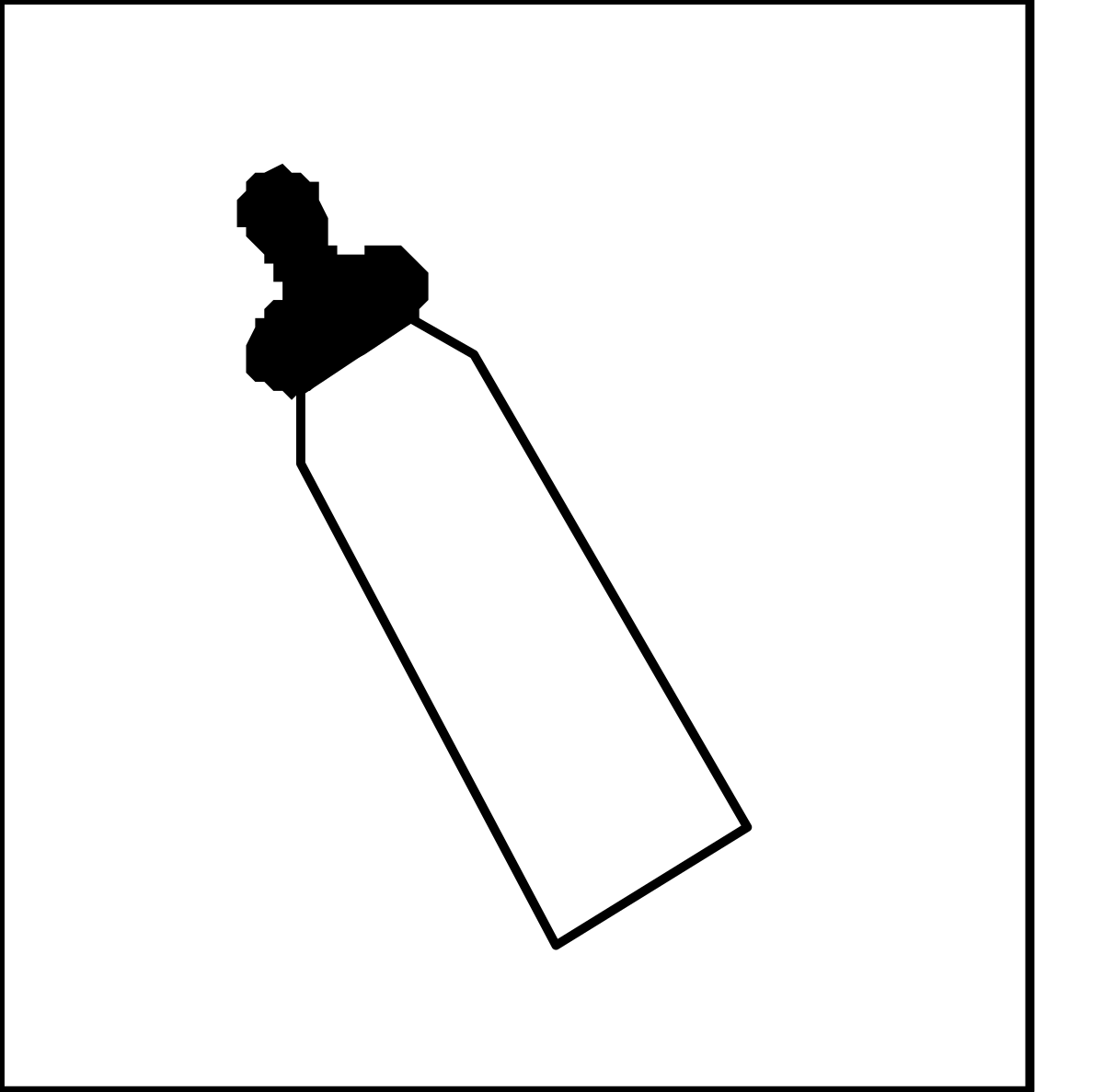 Black and White Bottle Clipart - Elegant Vintage Design