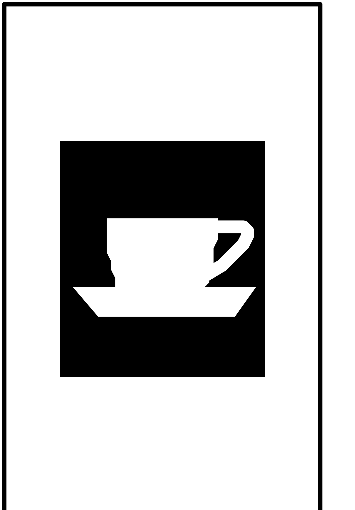White Cup and Saucer Icon Clipart Collection