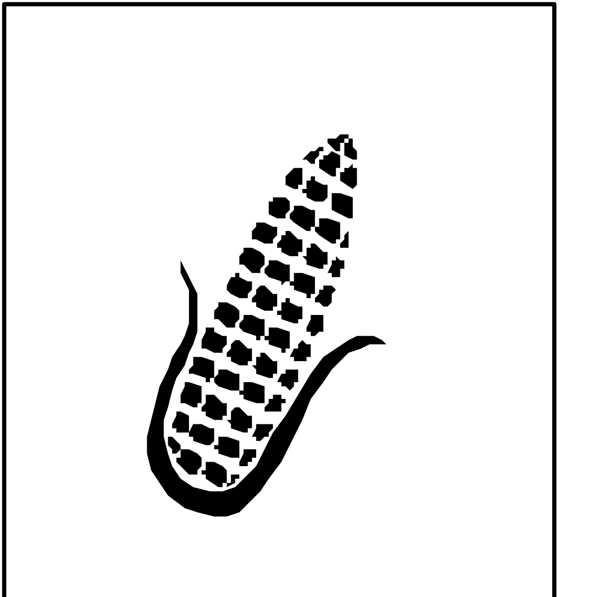 Black and White Silhouette of a Plant - Elegant Clipart for Any Project