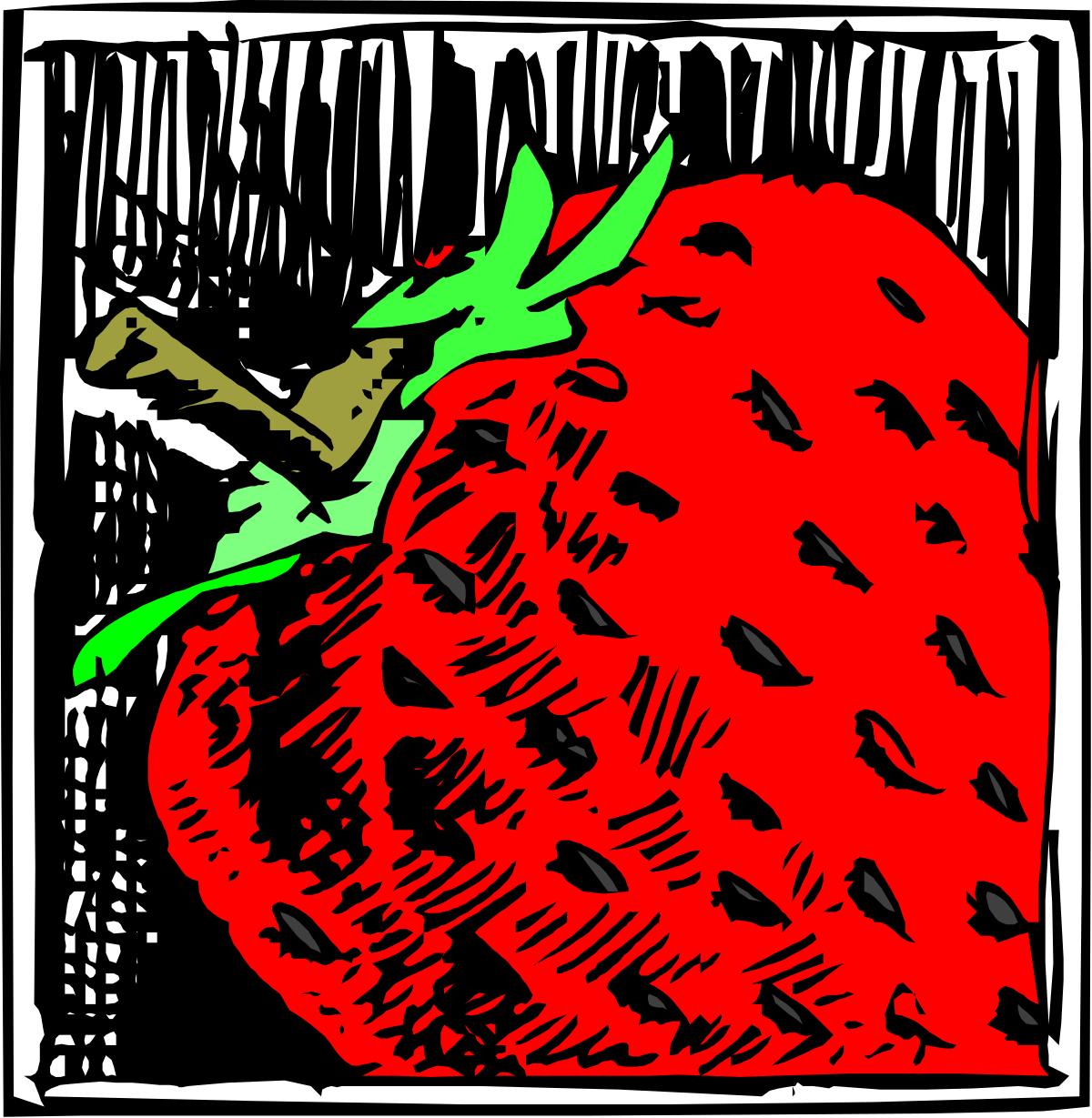 Red Tomato with Green Stem Clipart for Delicious Designs